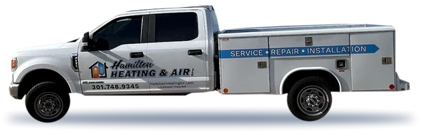 Hamilton Heating & Air service truck